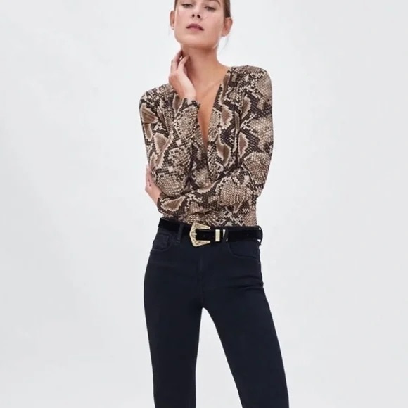 ZARA Snake Skin Bodysuit - Picture 2 of 8